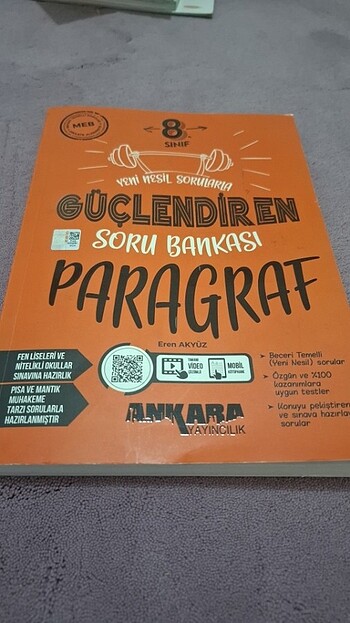 Paragraf Türkçe 8.Sınıf Güçlendiren soru bankası Ankara Yayıncı
