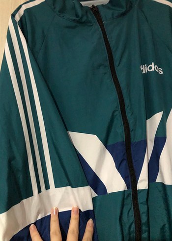 Yeşil Adidas  Spor Yağmurluk - Görsel 2