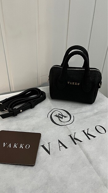 Vakko Mini Speedy Siyah Askılı Çanta