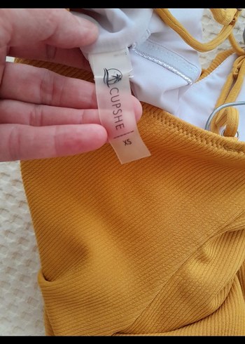 Sarı Fırfırlı Bohem Kadın Mayo - Görsel 4