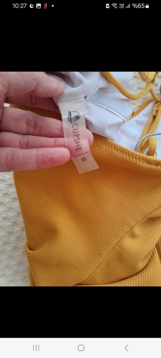 Sarı Fırfırlı Bohem Kadın Mayo - Görsel 4