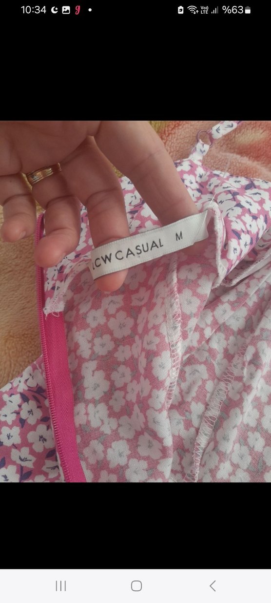 Pembe Mini Askılı Renk Geçişli Elbise - Görsel 3