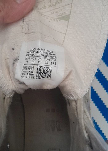 45 Beden Converse Beyaz Spor Ayakkabı