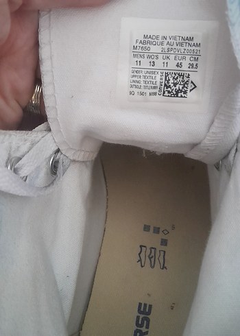 Converse Mavi Batik Desenli Boncuklun Kot Spor Ayakkabı