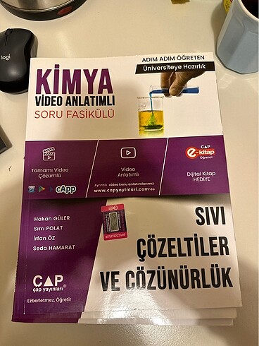 çap yayınları kimya sıvı çözeltiler ve çözünürlük