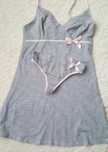 Likralı, Tangalı Gecelik Takımı - Görsel 3