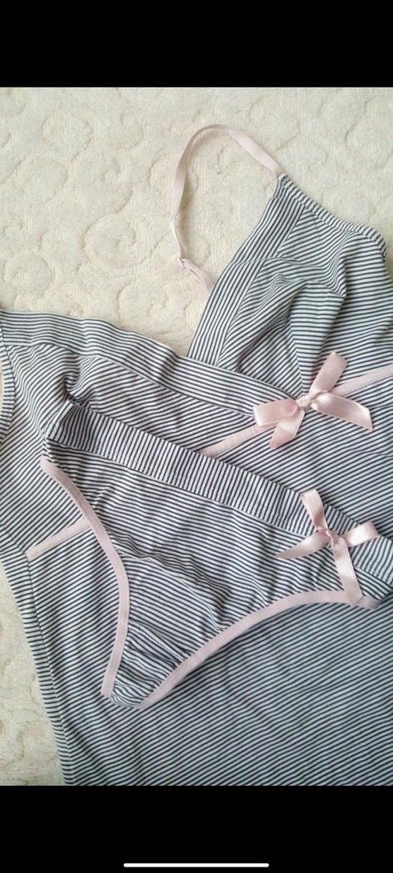 Likralı, Tangalı Gecelik Takımı - Görsel 4