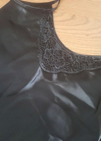 Miorre Siyah, Dantelli, Askılı Gecelik - Görsel 5