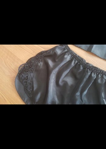 Miorre Siyah, Dantelli, Askılı Gecelik - Görsel 6