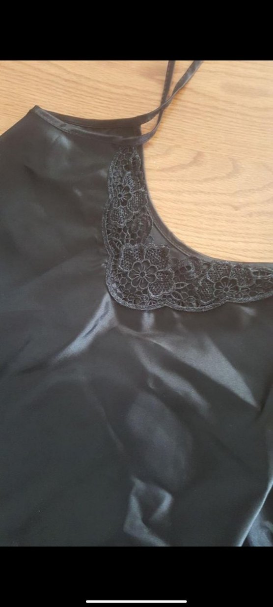 Miorre Siyah, Dantelli, Askılı Gecelik - Görsel 5