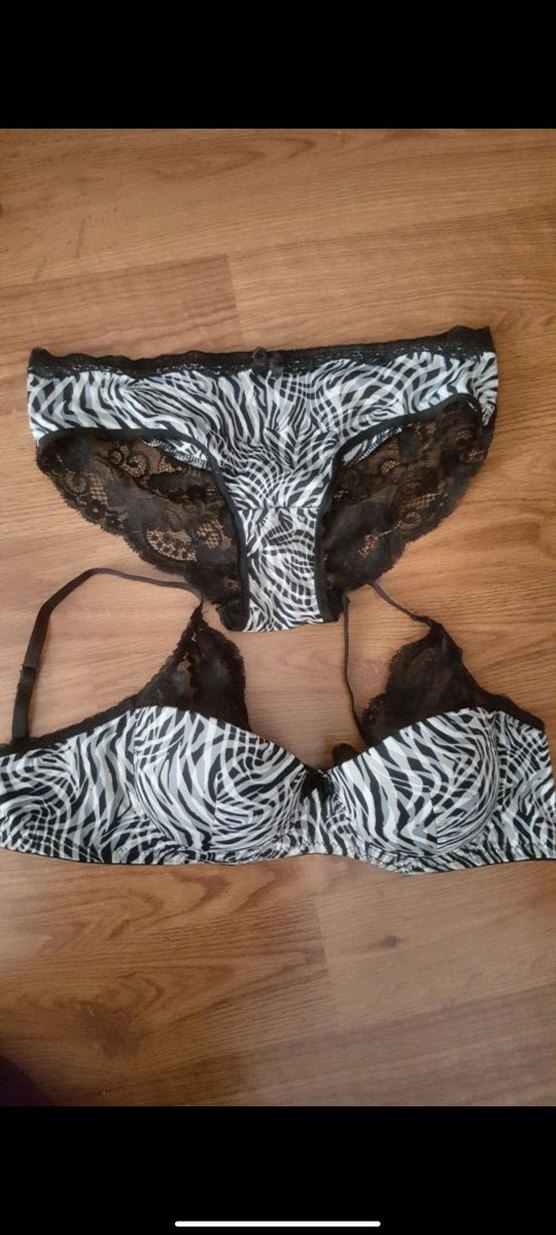 Push-up dolgulu, Zebra Desenli, Dantel detaylı Sütyen Takımı - Görsel 5