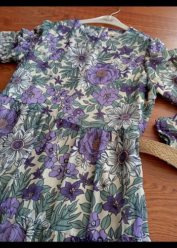 Tam boy astarlı şifon elbise - Görsel 4