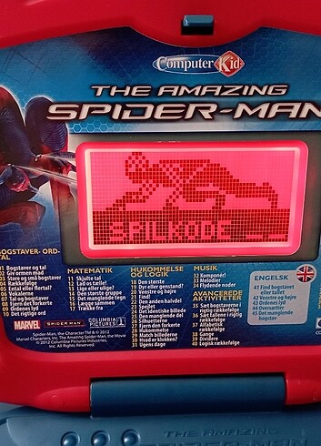  Beden Renk Spider-man ışıklı ekran, eğitci laptop