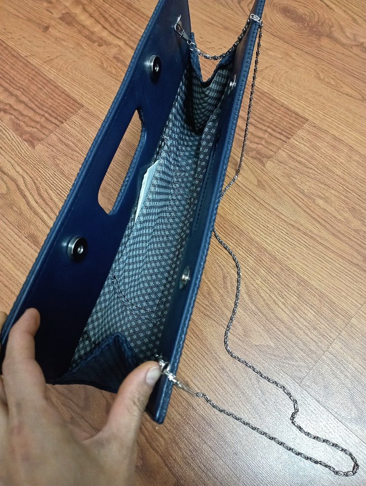 Sıfır Lacivert çanta - Görsel 5
