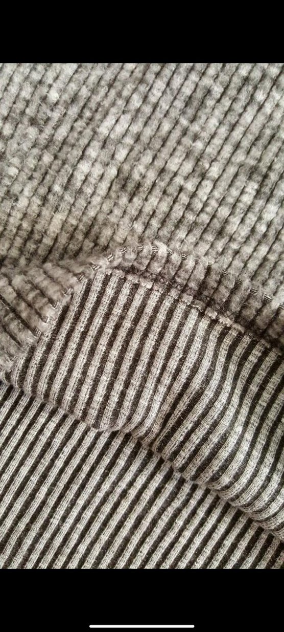 Uzun Kollu Gri Triko Elbise - Görsel 5