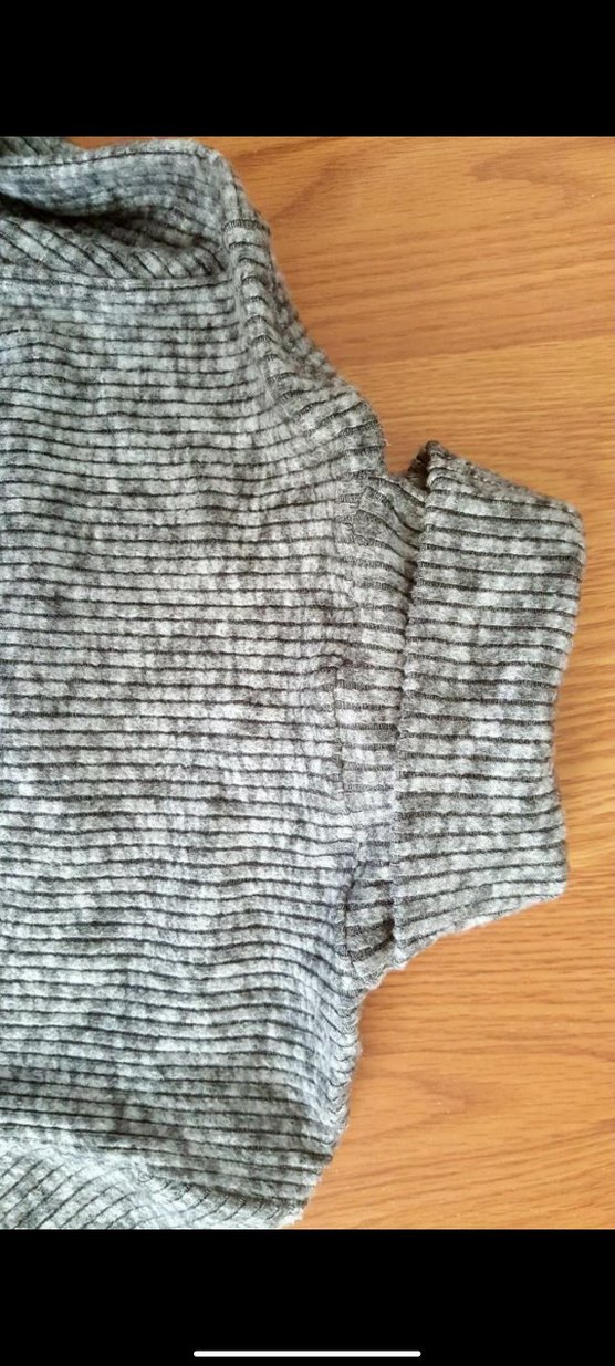 Uzun Kollu Gri Triko Elbise - Görsel 4