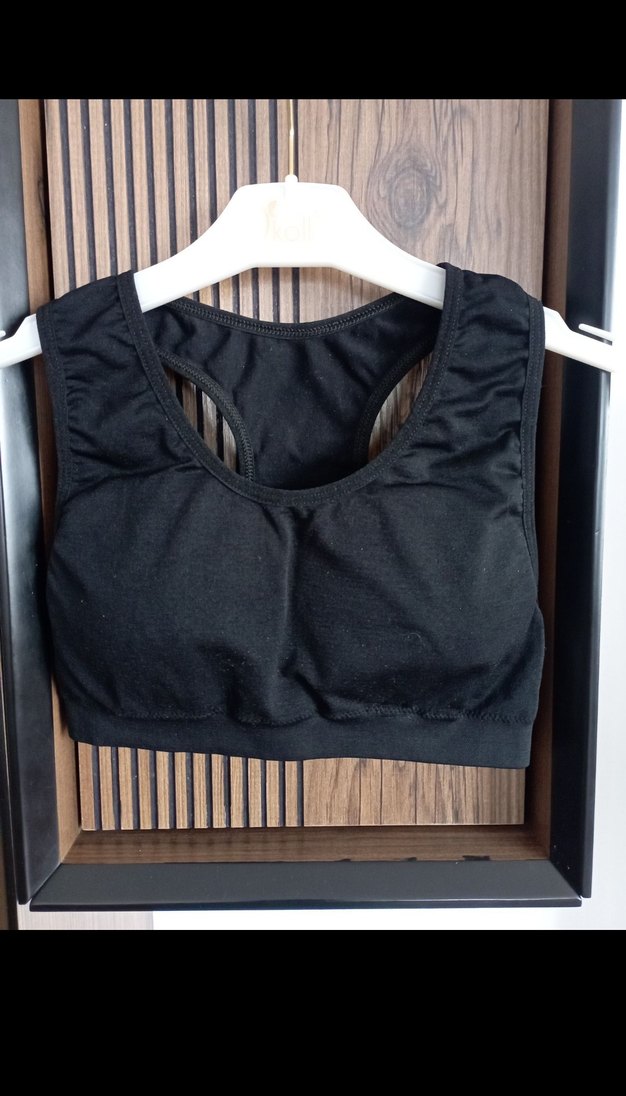 Siyah Goth Tarzı Spor Sütyeni - Görsel 2