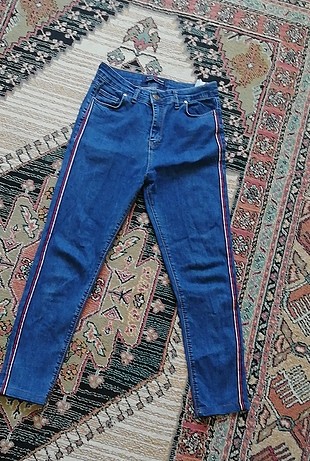 çizgili kot jeans