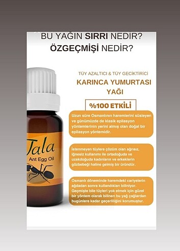  Beden Tala Karınca Yumurtası Yağı 