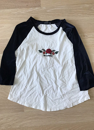 Bershka kolları kadife ince kumaş