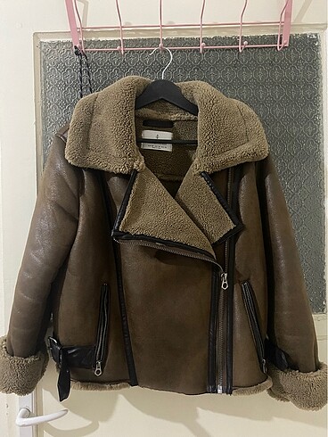 stradivarius kürklü biker