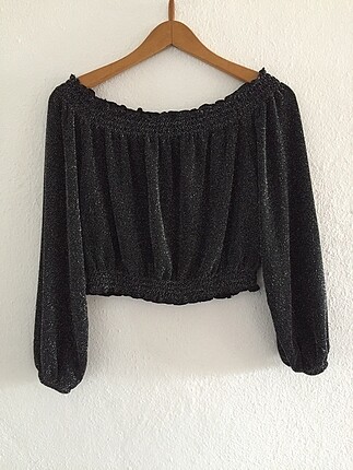 s Beden gri Renk Crop bluz
