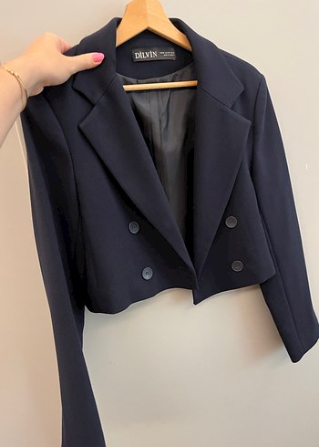 Dilvin Ekru Kisa Blazer Ceket