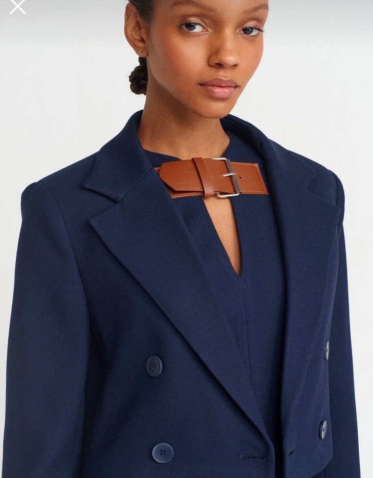 Ekru Kısa Blazer Ceket — görsel 5/6