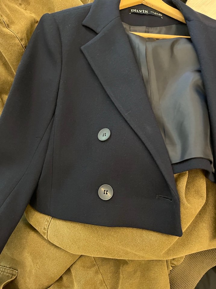 Ekru Kısa Blazer Ceket — görsel 4/6