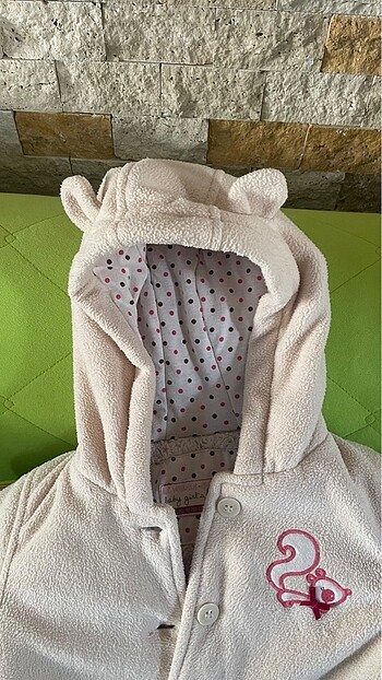 24-36 Ay Beden camel Renk Kız çocuk polar ceket