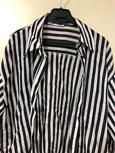 Zara Zara çizgili uzun gömlek
