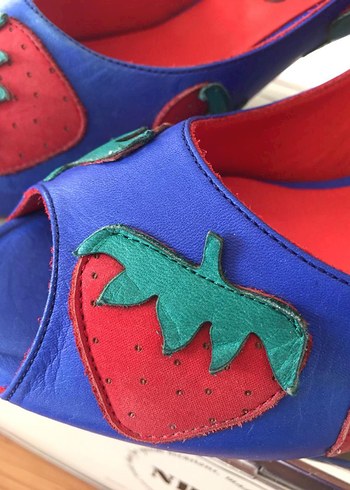 Renkli Mavi Baskılı Yüksek Topuklu Kadın Stiletto - Görsel 3