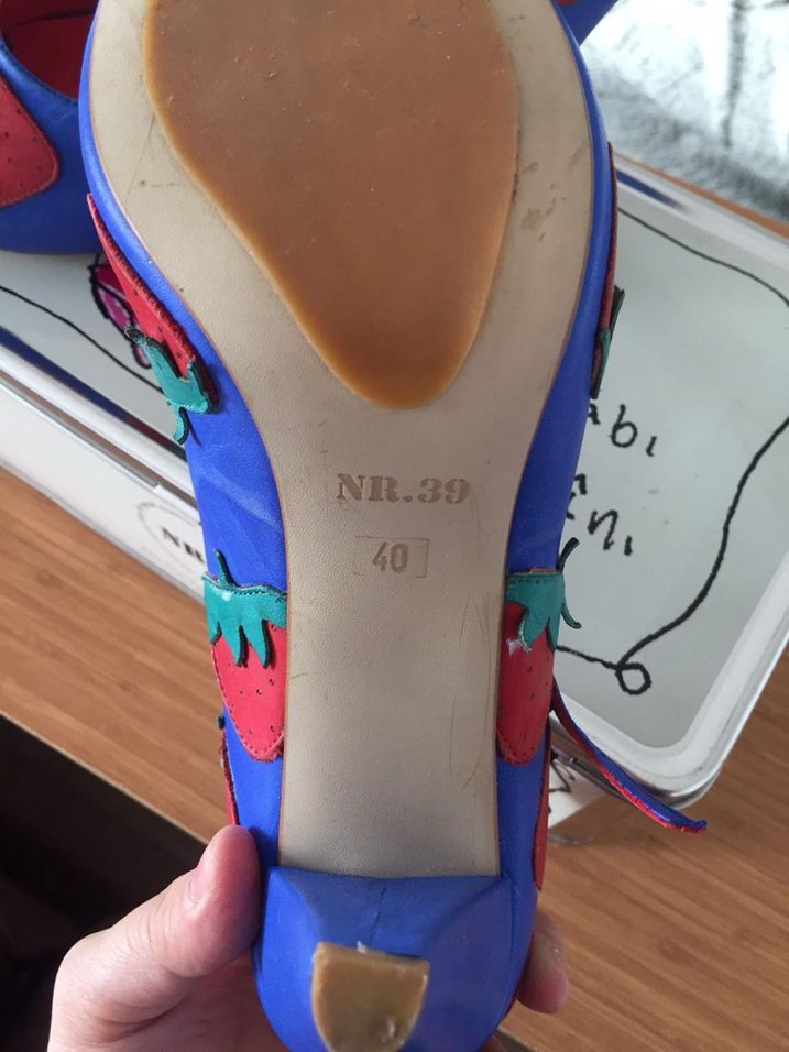 Renkli Mavi Baskılı Yüksek Topuklu Kadın Stiletto - Görsel 5