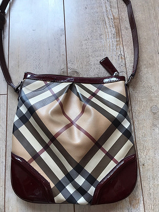 Burberry bordo çapraz çanta