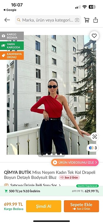 Kırmızı bluz
