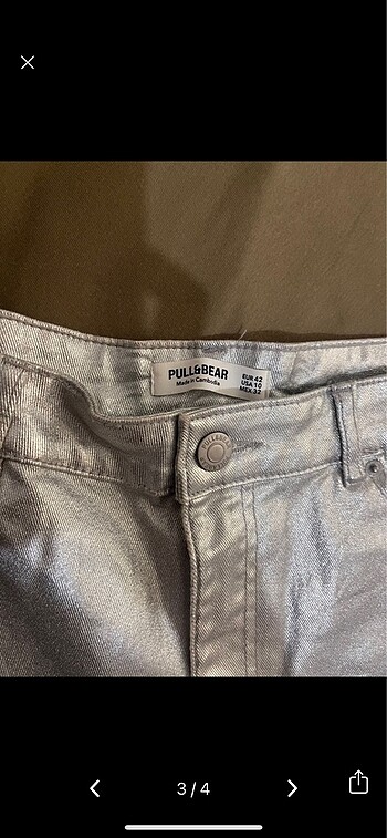 xl Beden gri Renk Silver pantolon