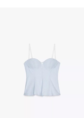 Zara poplin fiyonklu top