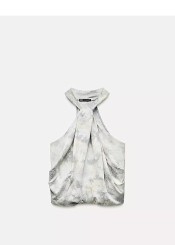 Zara batik pamuklu top