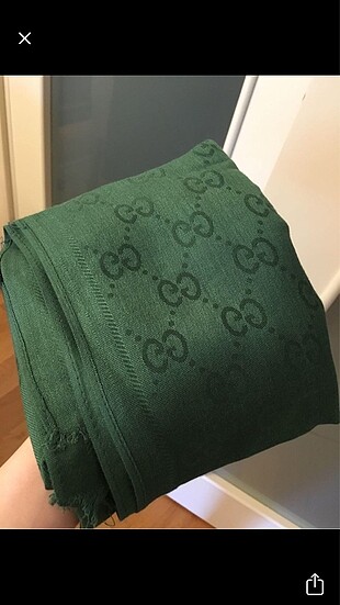 YEŞİL GUCCİ PAMUKLU ŞAL