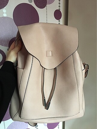 accessorize pudra deri sırt çantası