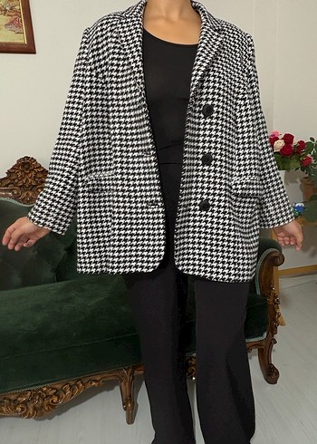 Kazayağı Desenli Kadın Blazer