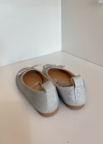 Kız Çocuk Gri Simli Babet - Görsel 6