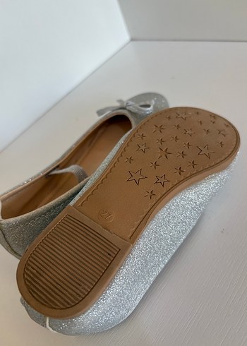 Kız Çocuk Gri Simli Babet - Görsel 4