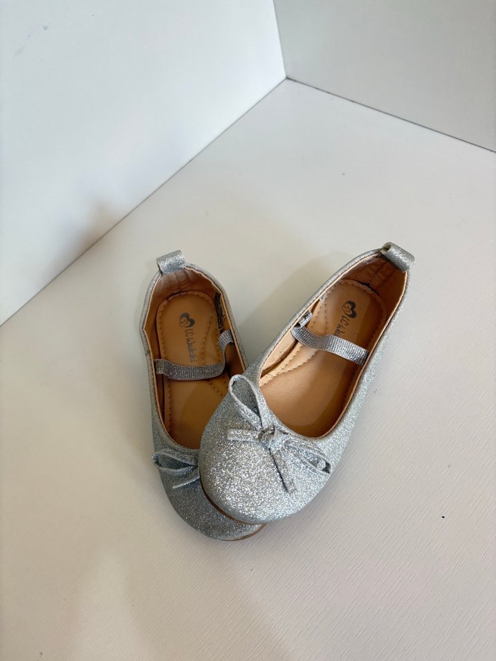 Kız Çocuk Gri Simli Babet - Görsel 3