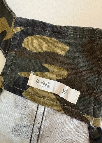 Kadın Kamuflaj Midi Salopet Elbise - Görsel 5