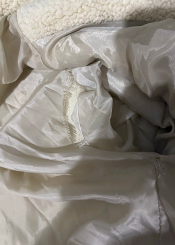 Düğmeli Beyaz Midi Kadın Kaban - Görsel 7