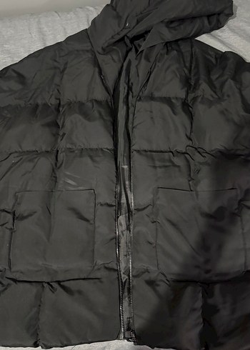 Siyah Fermuarlı Kadın Midi Kaban - Görsel 3