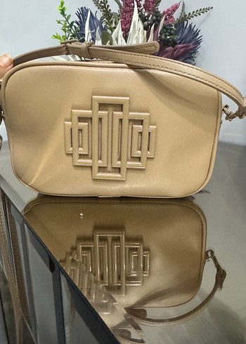 Bej Deri Kadın Omuz Çantası - Görsel 2