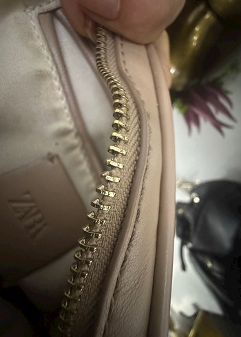 Bej Deri Kadın Omuz Çantası - Görsel 4