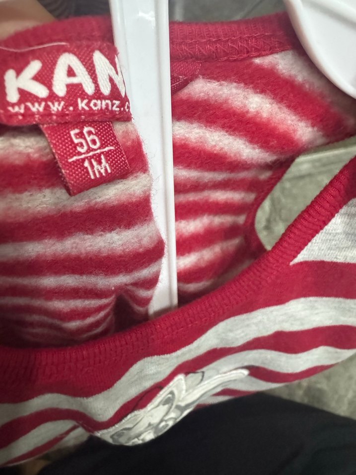 Kız Bebek Çizgili Örgü Tulum - Görsel 3